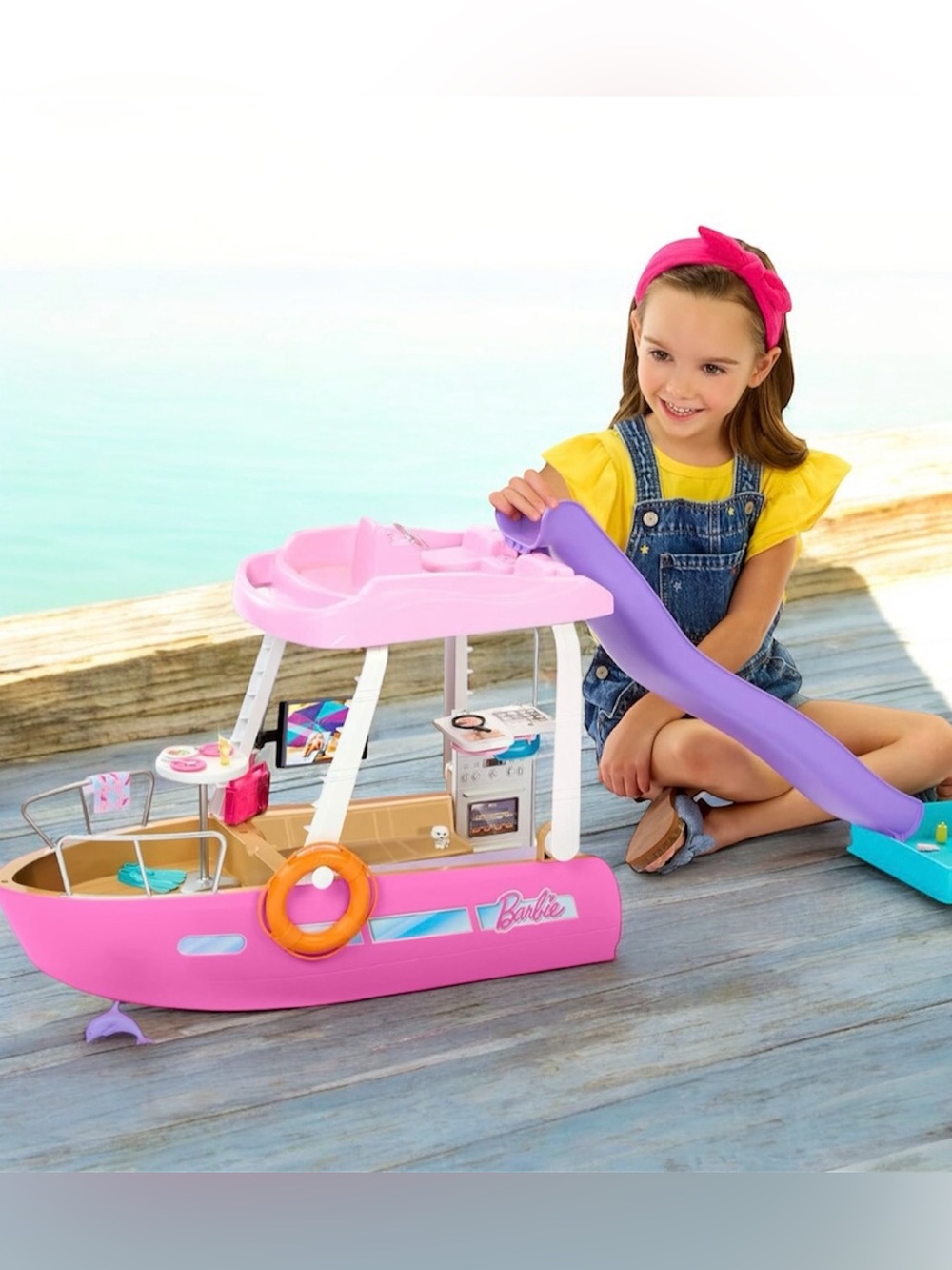 Barbie Dream Boat Playset with 20+ Accessories Dolphin Pool & Slide *NEW*